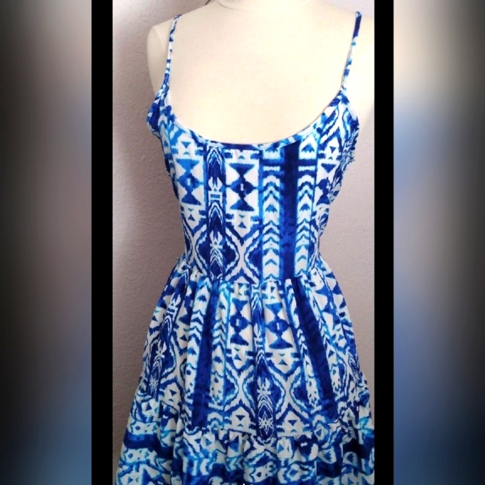 Steezyer Women Blue Casual Dress Boho Small